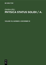 Physica status solidi / A. / December 16 Cover des Buches Physica status solidi / A. / December 16 (ISBN: 9783112480786)