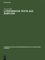 Literarische Texte aus Babylon Cover des Buches Literarische Texte aus Babylon (ISBN: 9783112616239)