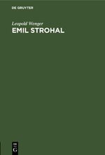 Emil Strohal Cover des Buches Emil Strohal (ISBN: 9783112662694)