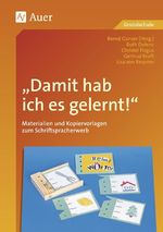 Damit hab ich es gelernt! Cover des Buches Damit hab ich es gelernt! (ISBN: 9783403031529)