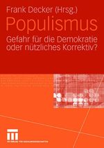 Populismus Cover des Buches Populismus (ISBN: 9783531145372)