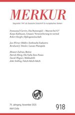 MERKUR 11/2025, Jg.79 Cover des Buches MERKUR 11/2025, Jg.79 (ISBN: 9783608977042)