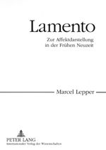 Lamento Cover des Buches Lamento (ISBN: 9783631562093)