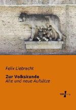 Zur Volkskunde Cover des Buches Zur Volkskunde (ISBN: 9783956102493)
