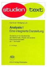 Analysis. Bd.1 Cover des Buches Analysis. Bd.1 (ISBN: 9783891044988)