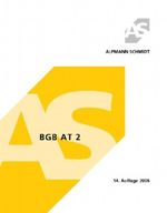 BGB AT 2 Cover des Buches BGB AT 2 (ISBN: 9783894768553)