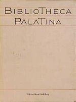 Bibliotheca Palatina, 2 Bde. Cover des Buches Bibliotheca Palatina, 2 Bde. (ISBN: 9783921524886)