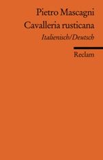 Cavalleria rusticana Cover des Buches Cavalleria rusticana (ISBN: 9783150186084)