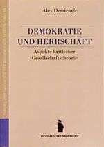 Demokratie und Herrschaft Cover des Buches Demokratie und Herrschaft (ISBN: 9783929586831)