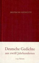 Deutsche Gedichte Cover des Buches Deutsche Gedichte (ISBN: 9783458170334)