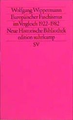 Europäischer Faschismus im Vergleich (1922-1982) Cover des Buches Europäischer Faschismus im Vergleich (1922-1982) (ISBN: 9783518112458)