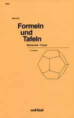 Formeln und Tafeln Cover des Buches Formeln und Tafeln (ISBN: 9783280021620)