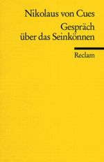 Gespräch über das Seinkönnen Cover des Buches Gespräch über das Seinkönnen (ISBN: 9783150088555)