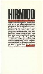 Hirntod Cover des Buches Hirntod (ISBN: 9783518032190)