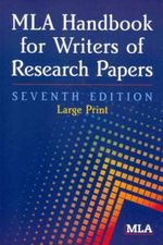 MLA Handbook for Writers of Research Papers Cover des Buches MLA Handbook for Writers of Research Papers (ISBN: 9781603290258)