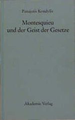 Montesquieu und der Geist der Gesetze Cover des Buches Montesquieu und der Geist der Gesetze (ISBN: 9783050029832)