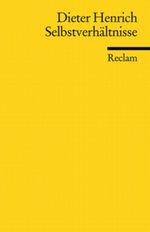 Selbstverhältnisse Cover des Buches Selbstverhältnisse (ISBN: 9783150078525)