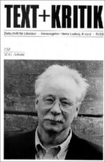 W. G. Sebald Cover des Buches W. G. Sebald (ISBN: 9783883777283)