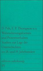 Wahrnehmungsformen und Protestverhalten Cover des Buches Wahrnehmungsformen und Protestverhalten (ISBN: 9783518109489)