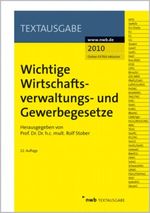 Wichtige Gesetze für Wirtschaftsverwaltung und Öffentliche Wirtschaft Cover des Buches Wichtige Gesetze für Wirtschaftsverwaltung und Öffentliche Wirtschaft (ISBN: 9783482595226)