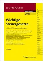 Wichtige Steuergesetze Cover des Buches Wichtige Steuergesetze (ISBN: 9783482534379)
