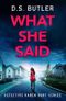What She Said (Detective Karen Hart, Band 6) Cover des Buches What She Said (Detective Karen Hart, Band 6) (ISBN: 9781542036252)