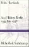 Aus Hitlers Berlin Cover des Buches Aus Hitlers Berlin (ISBN: 9783518224892)