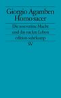 Homo sacer Cover des Buches Homo sacer (ISBN: 9783518120682)