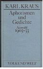 Aphorismen und Gedichte : Auswahl 1903- 33 Cover des Buches Aphorismen und Gedichte : Auswahl 1903- 33 (ISBN: B008OJ2A4I)